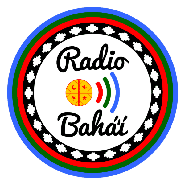 Logo de Radio Bahá’í con motivos mapuches