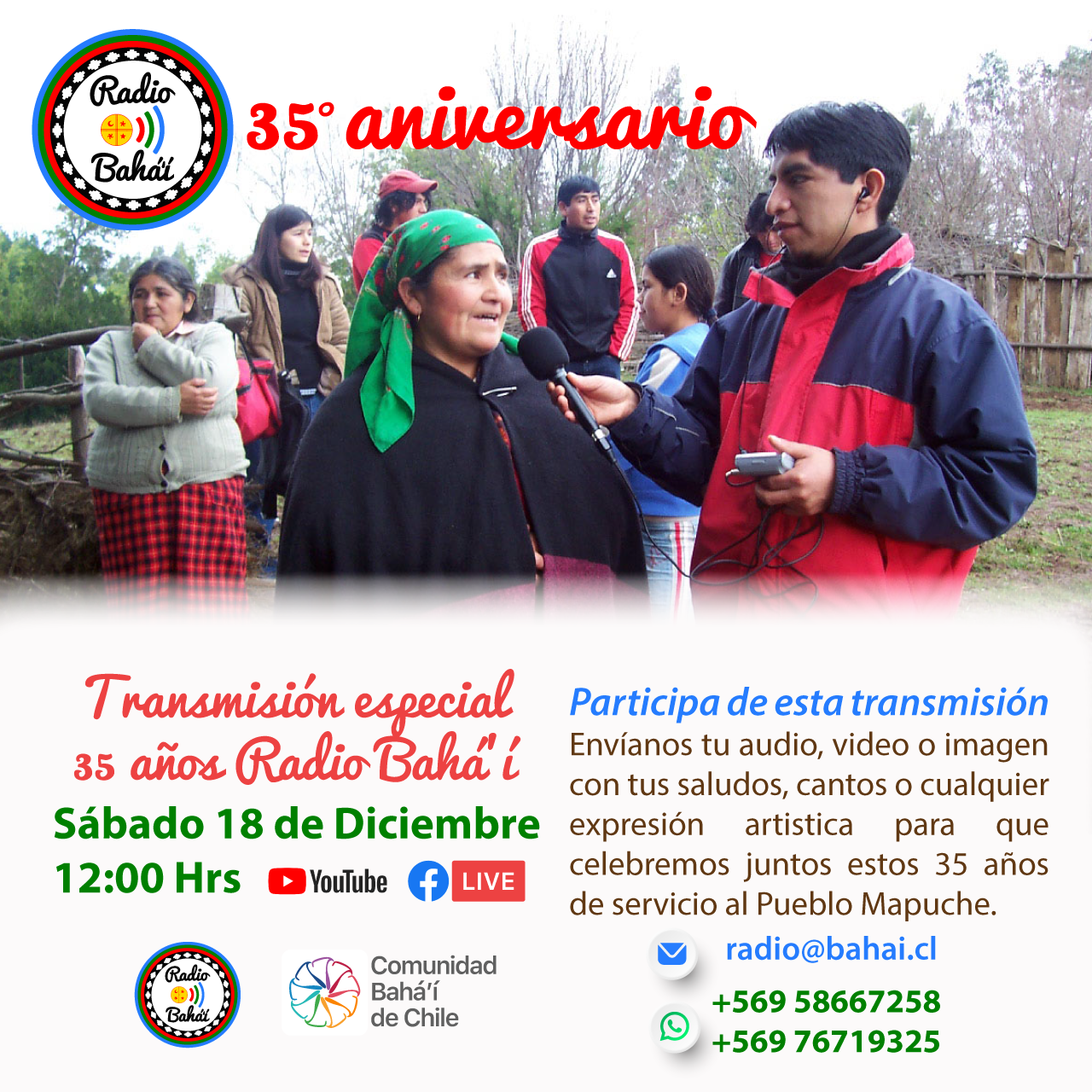 En este momento estás viendo Radio Bahá’í celebra 35 años al servicio de Pueblo Mapuche